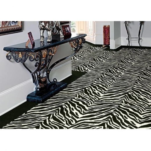 Custom Cape Town Collection Zebra, 100% Nylon Area Rug