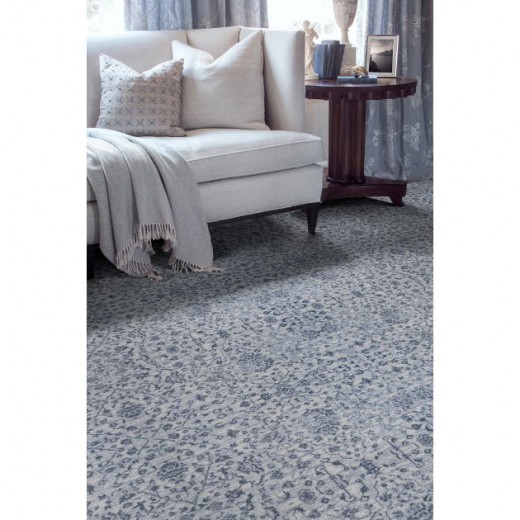 Custom Claudine Cornflower, 100% New Zealand Wool Area Rug