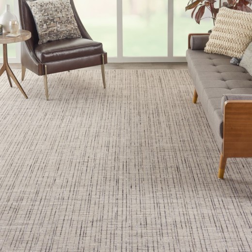 Custom Journey Charcoal, 25% Wool, 60% Viscose, 15% Polyester Area Rug