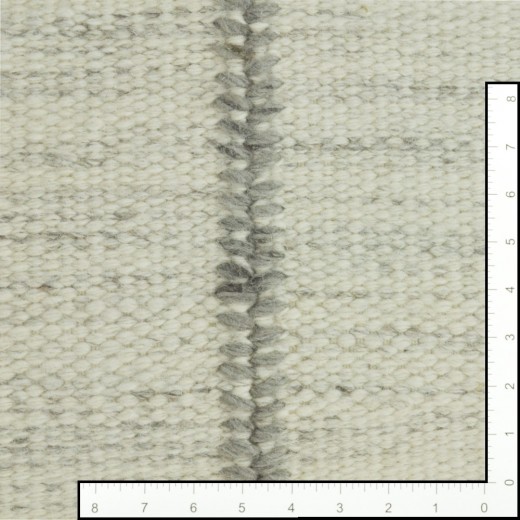 Custom Stitchery Stripe Pearl, 100% New Zealand Wool Area Rug