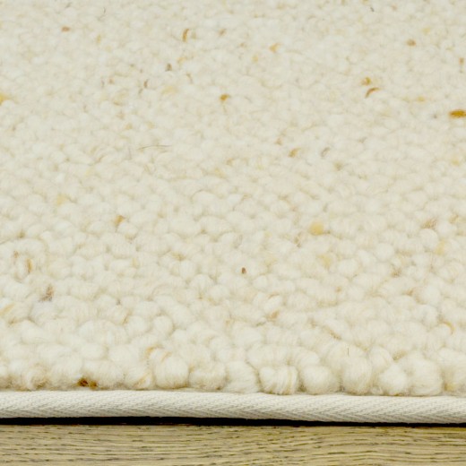 Custom Tibet White, 100% Wool Area Rug