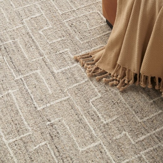 Custom Trekker Bluestone, 70% Wool, 30% Nylon Area Rug