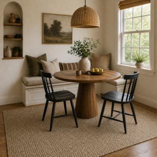 Custom Flourish Pewter, 100% Sisal Area Rug