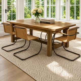 Custom Cloudburst Canvas, 100% Sisal Area Rug