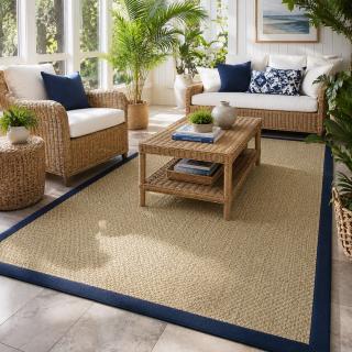 Custom Zircon Desert Star, 100% Sisal Area Rug