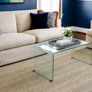 Custom Ledge Sea Silver, 100% Sisal Area Rug