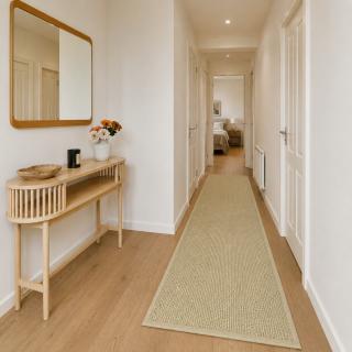 Custom Oblique Weathered Oak, 100% Wool (undyed) Area Rug