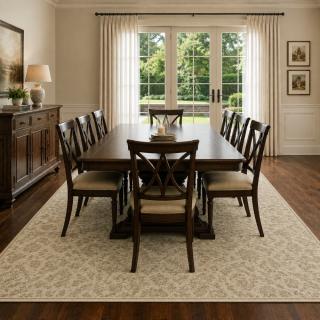Custom Ripple Champagne, 100% Polypropylene Area Rug