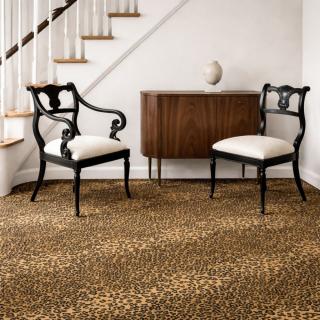 Custom Silhouette Leopard, 100% Nylon Area Rug