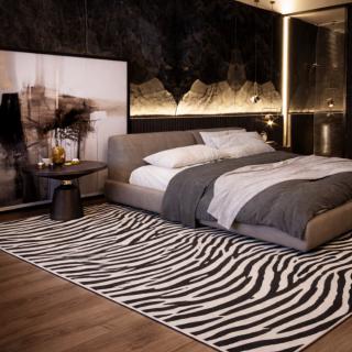 Custom Silhouette Zebra, 100% Nylon Area Rug
