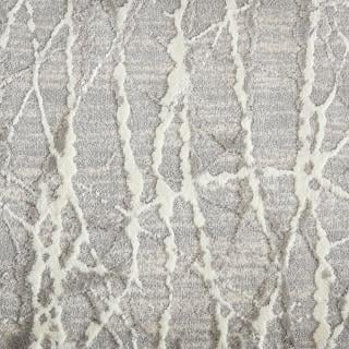 Custom Wavelength Chrome, 58% Polysilk/42% Royaltron Polypropylene Area Rug