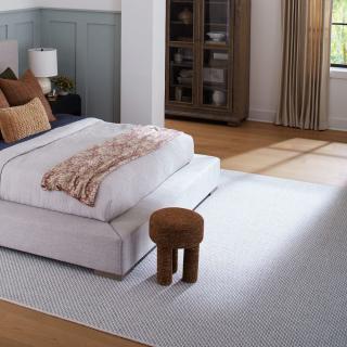 Custom Terrace Azul Frost, 100% Wool Area Rug