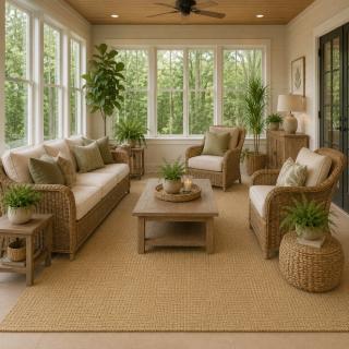 Custom Unity Hush Beige, 100% Sisal Area Rug