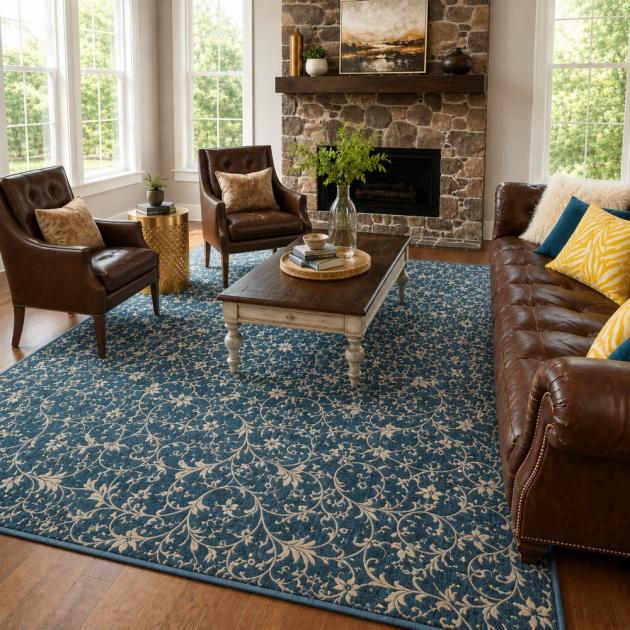 Westwood Royal Blue Custom Area Rug